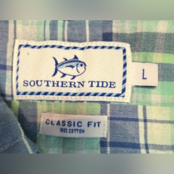 SOUTHERN TIDE | mens Maho Bay Plaid Shirt Size: L - Picture 11 of 15